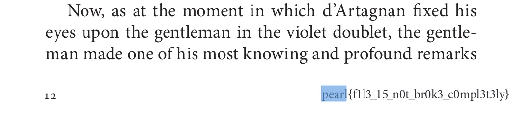 PDF contents showing the flag