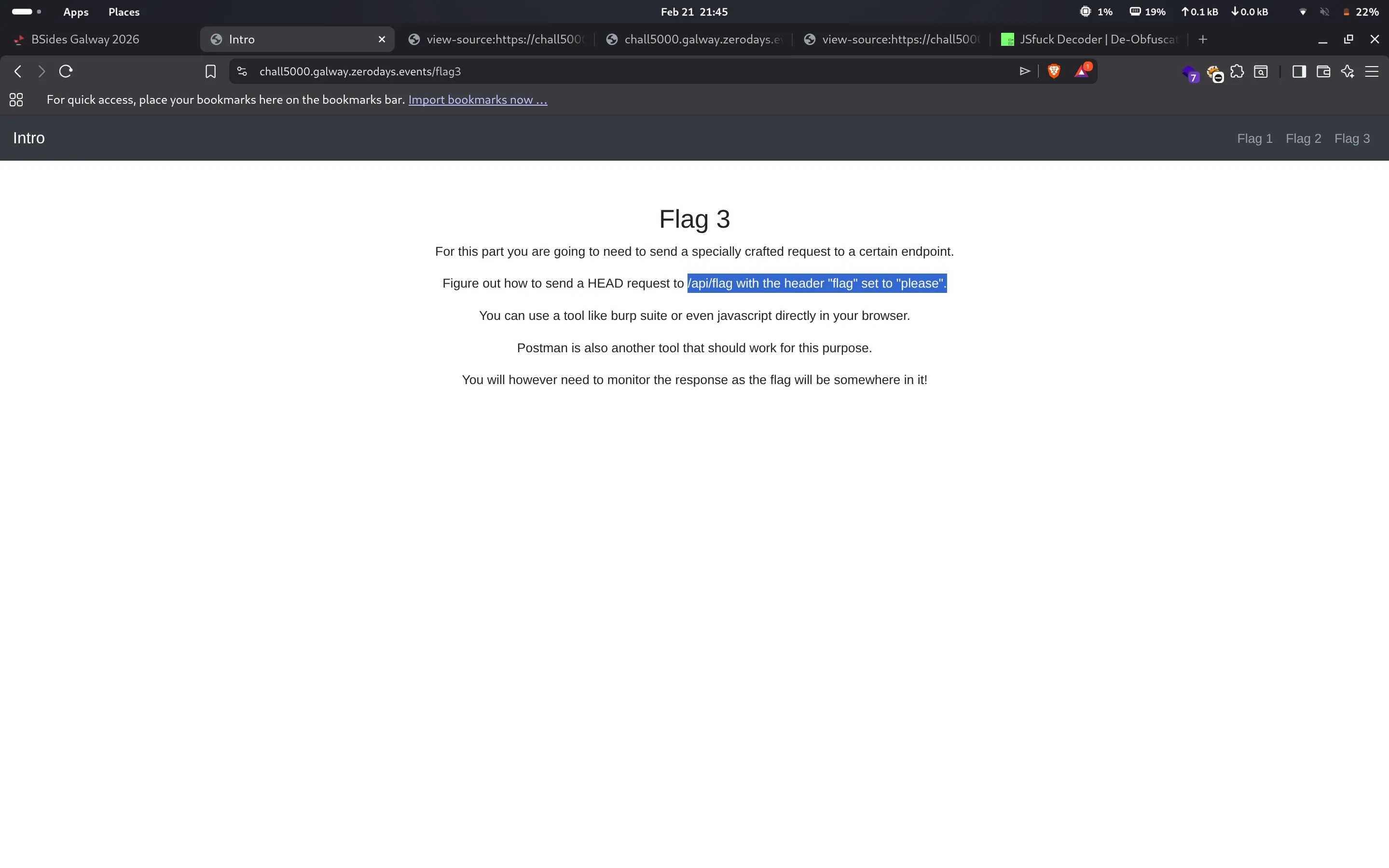 Flag 3 endpoint highlighted